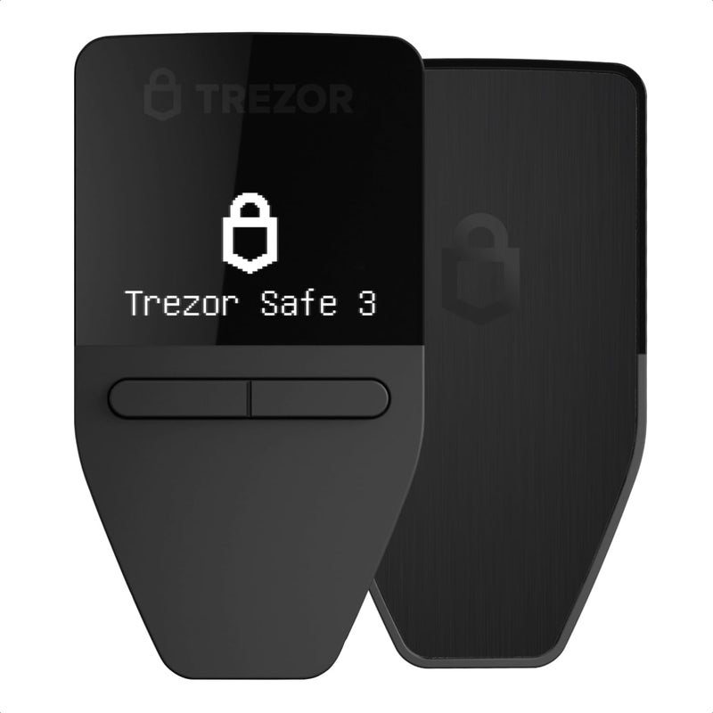 TREZOR محفظة هاردوير آمنة 3 - محمية بكلمة مرور وعناصر أمان - اشترِ، خزّن، وأدر الأصول الرقمية ببساطة وأمان (أسود كوني) - Image 1